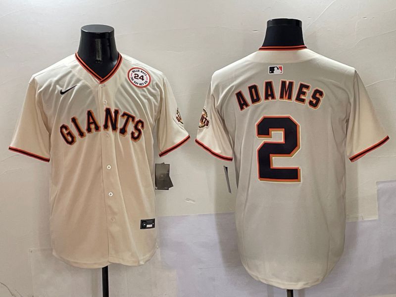 Men San Francisco Giants #2 Asames Cream Game 2025 Nike MLB Jersey style 6->san francisco giants->MLB Jersey